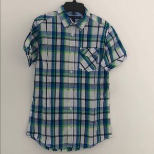 Tommy Hilfiger Boys Plaid Short Sleeve Shirt